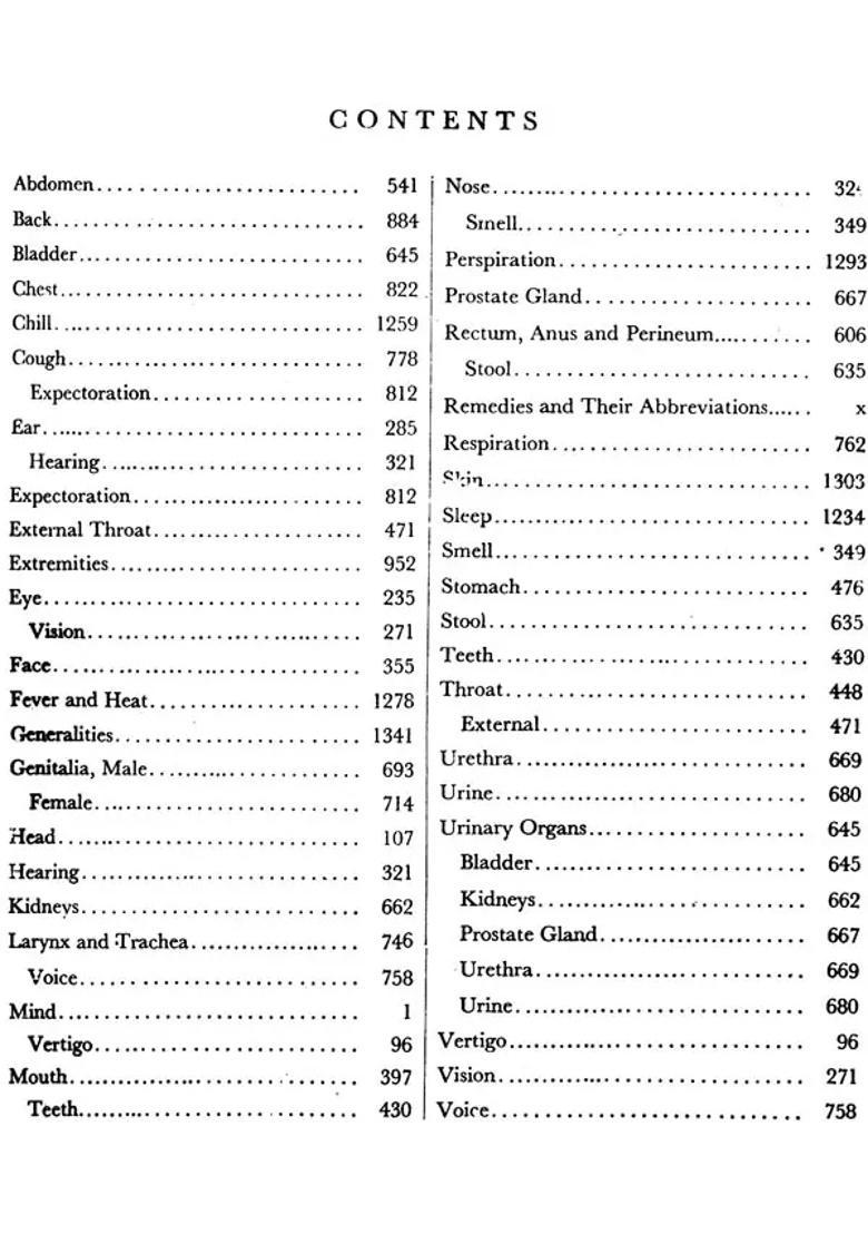Repertory of the Homoeopathic Materia Medica - Indya