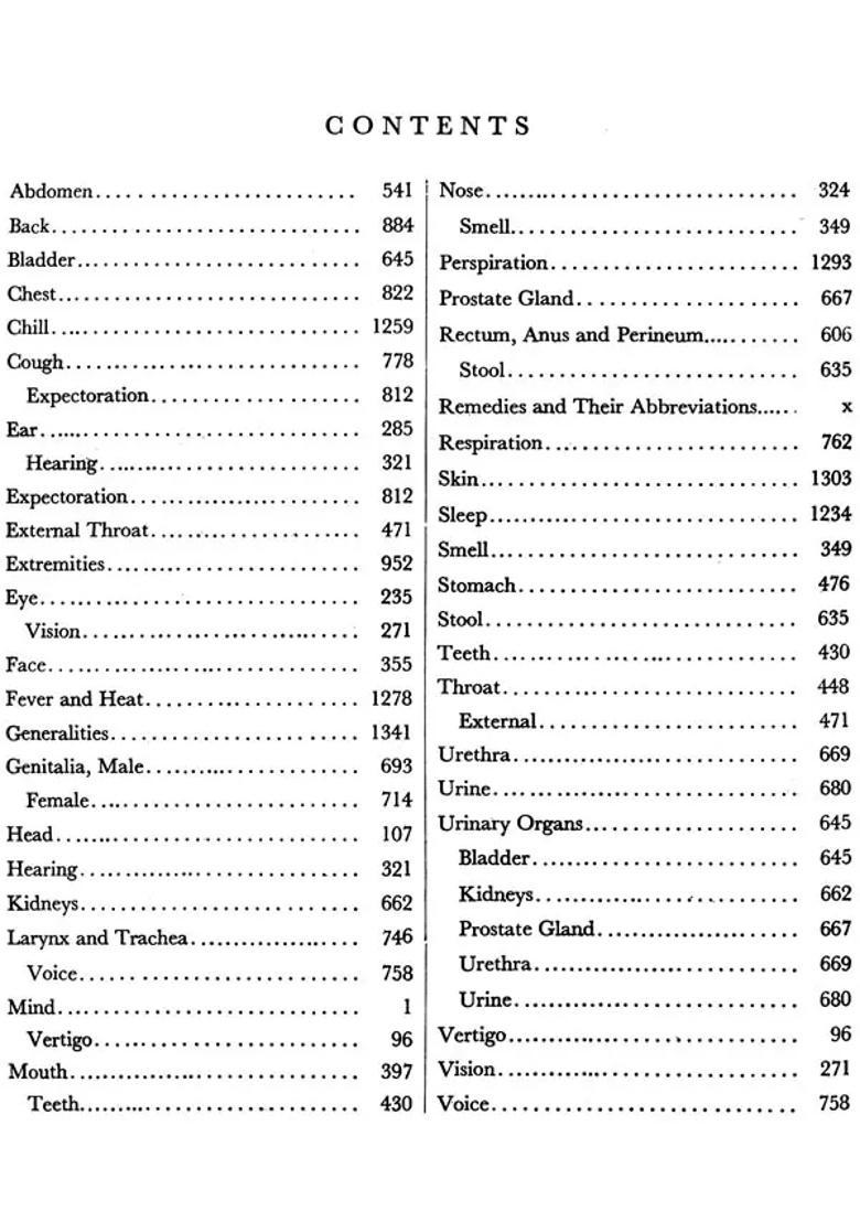 Repertory of The Homoeopathic Materia Medica - Indya
