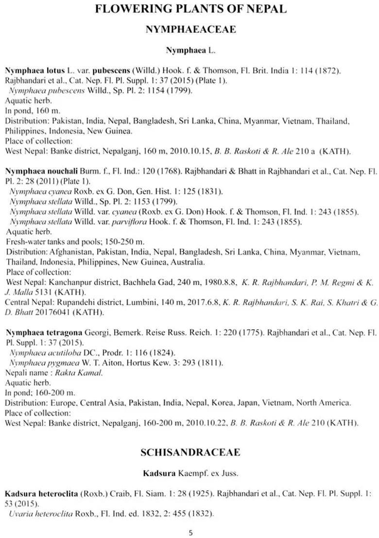 A Handbook of The Flowering Plants Nepal (Vol-I) - Indya