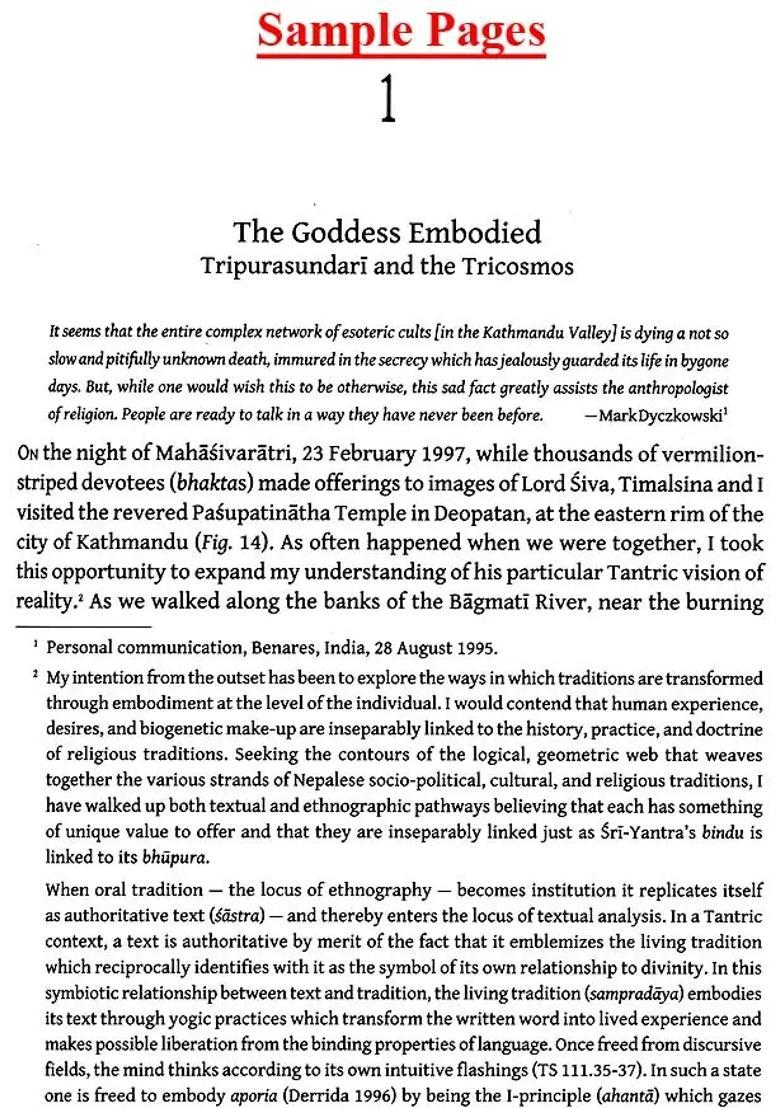 The Goddess within and Beyond Three Cities (Sakta Tantra Paradox of Power in Nepala Mandala) - Indya