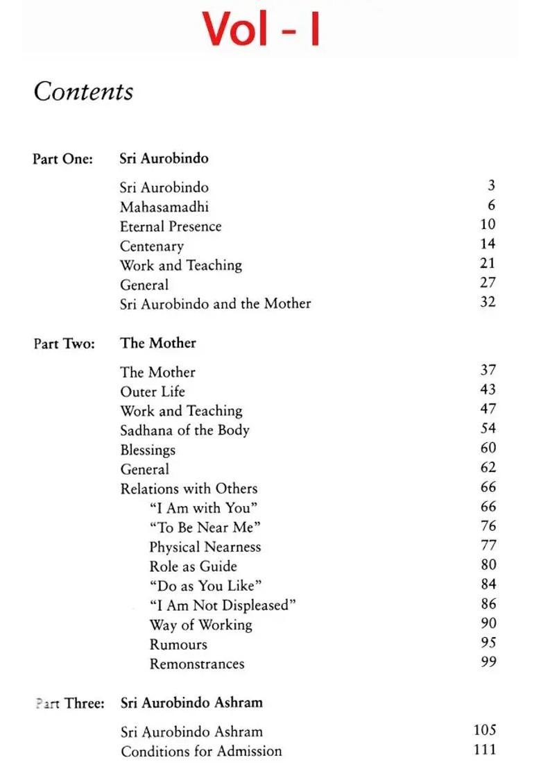 Words Of The Mother Set Of Volumes - Indya