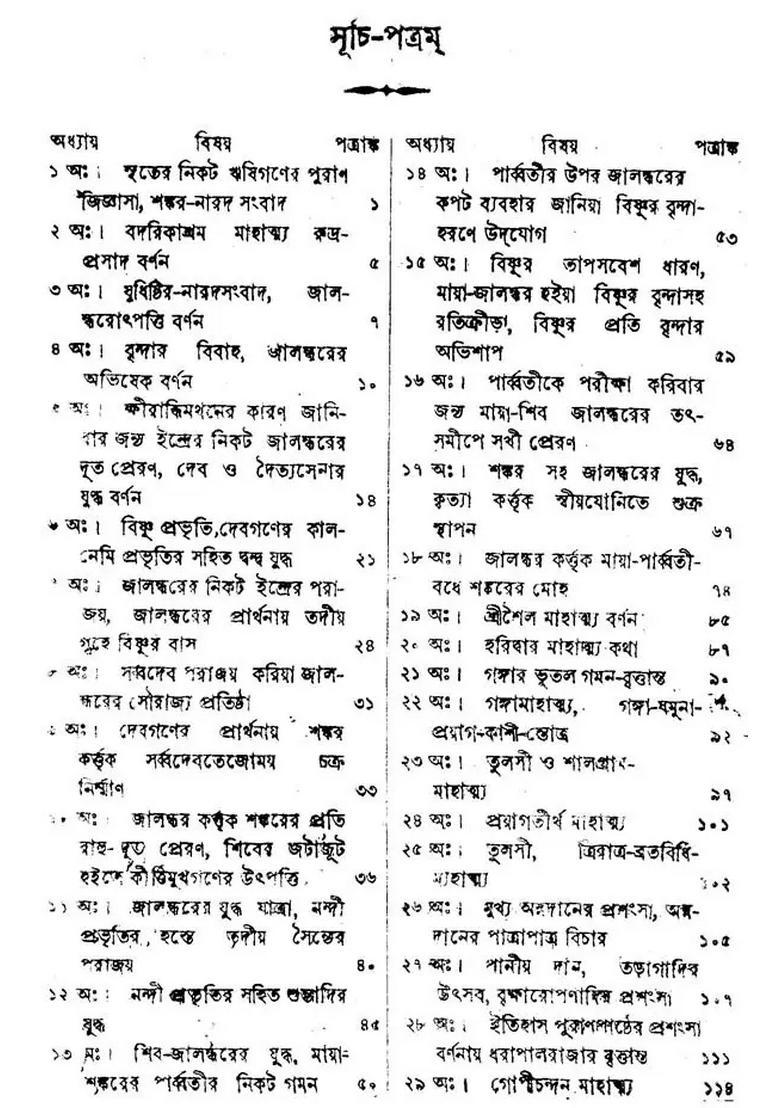 Padma Puranauttar Khand Bengali - Indya