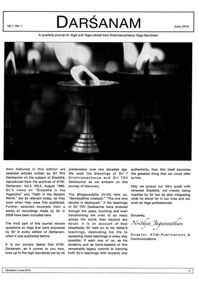 Darsanam A Quarterly Journal On Yoga And Yogacikitsa Set Of Volumes - Indya