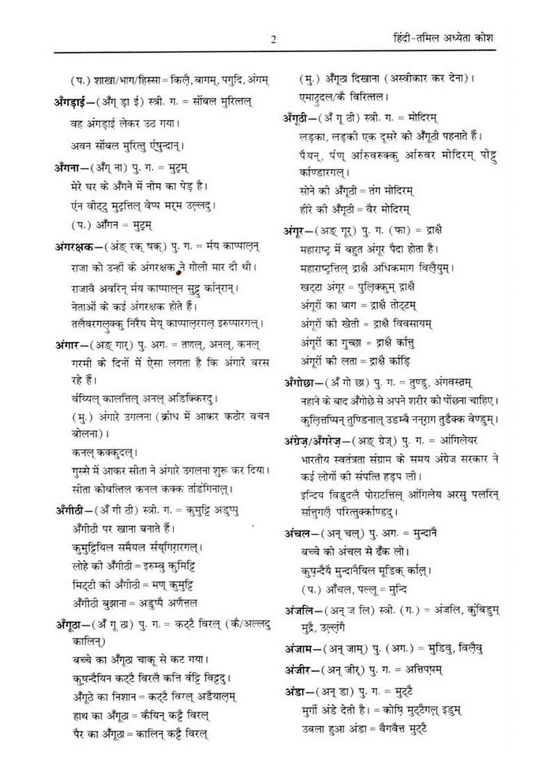 Hinditamil Learners Dictionary - Indya