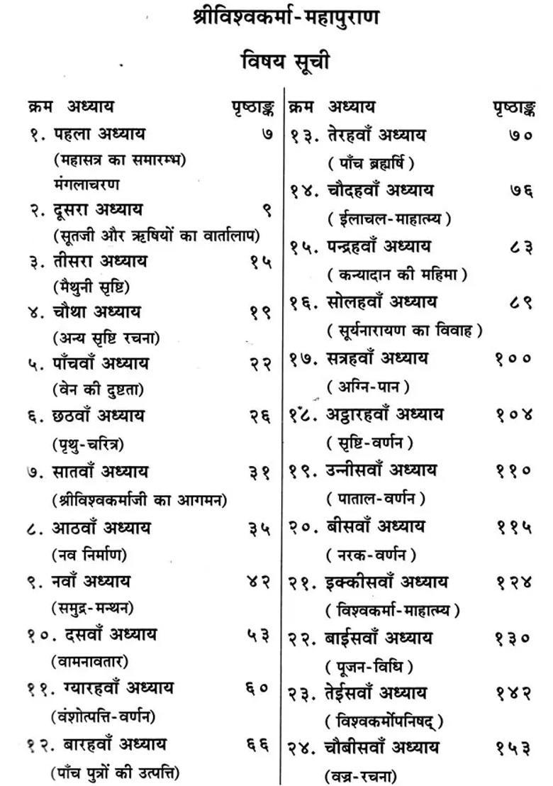 Vishwakarma Purana - Indya