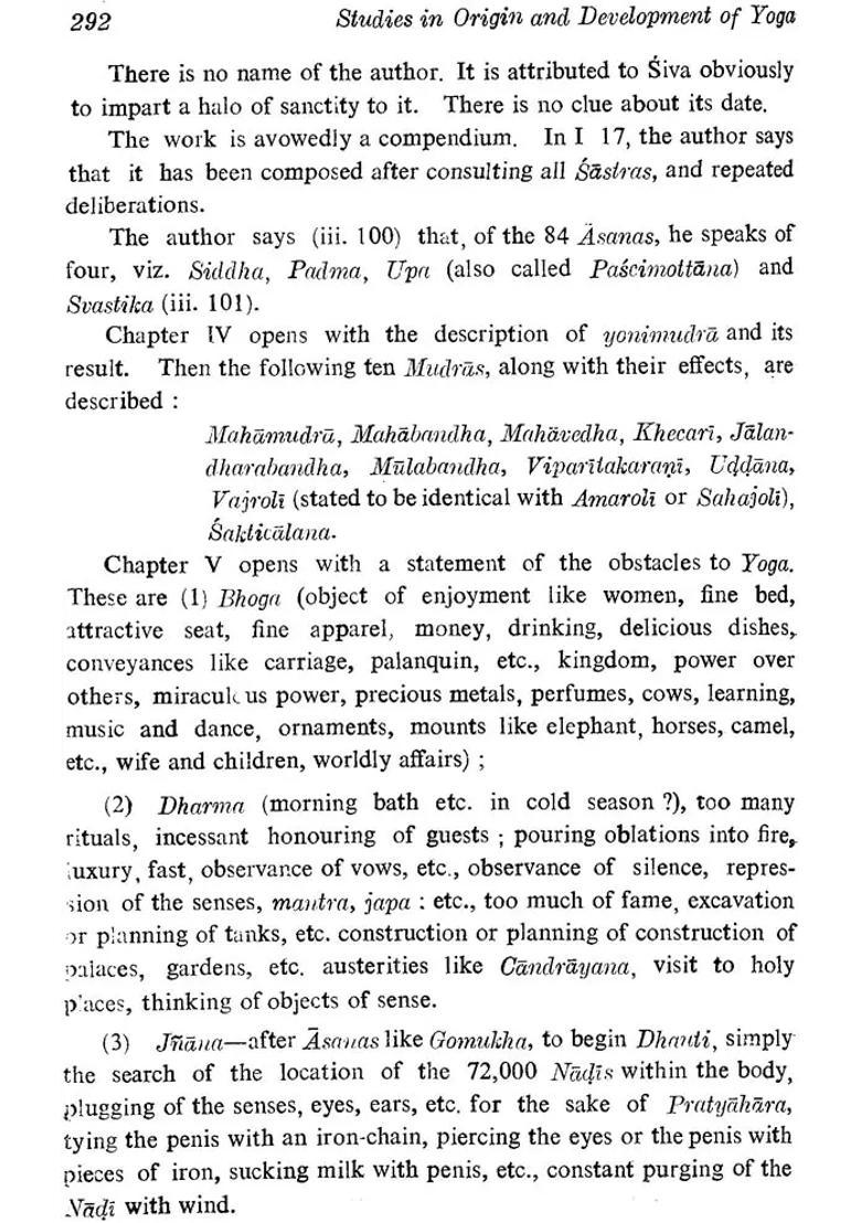 Studies In Origin And Development Of Yoga From Vedic Times In India And Abroad With Texts And Translation Of Patanjala Yogasutra And Hathayogapradipika Transliteration And English Translation An Old And Rare Book - Indya