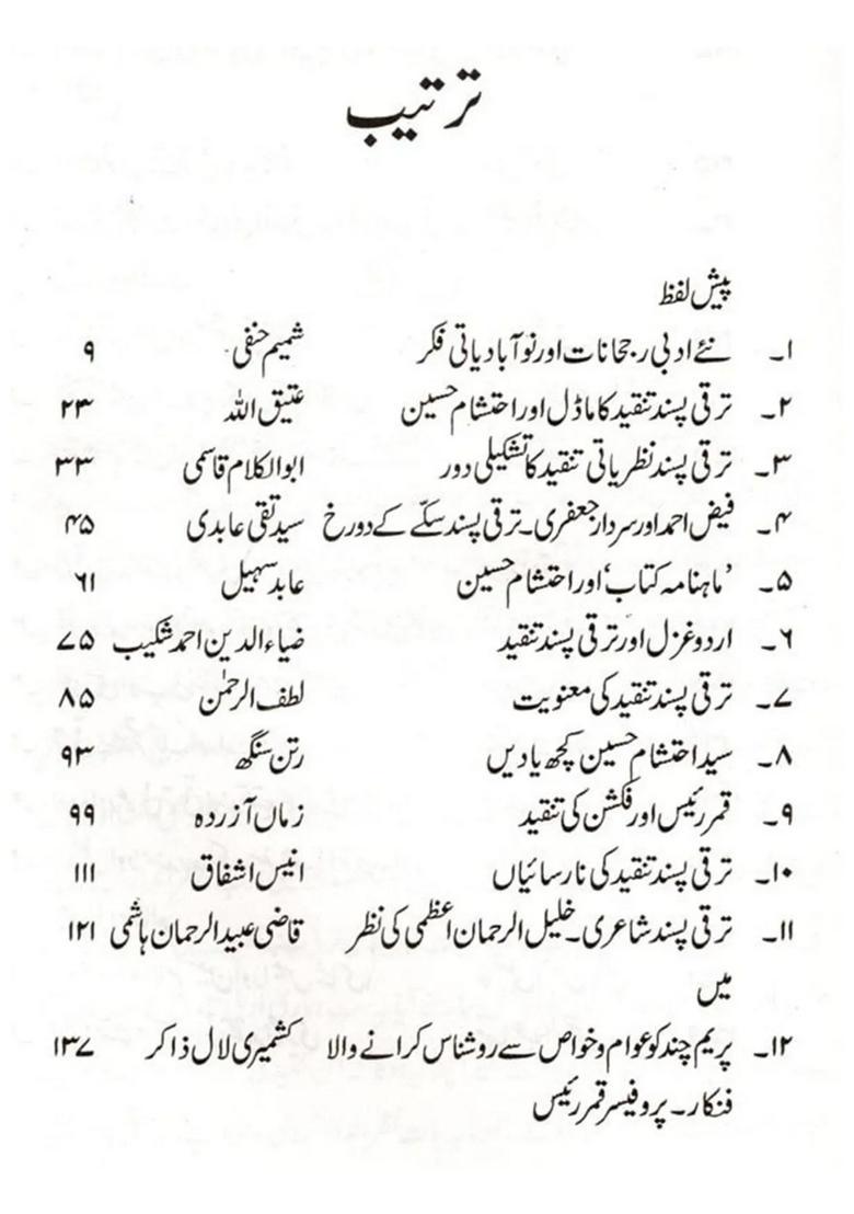 Hamara Classiki Adab Aur Taraqqi Pasand Tanqeed An Old And Rare Book In Urdu - Indya