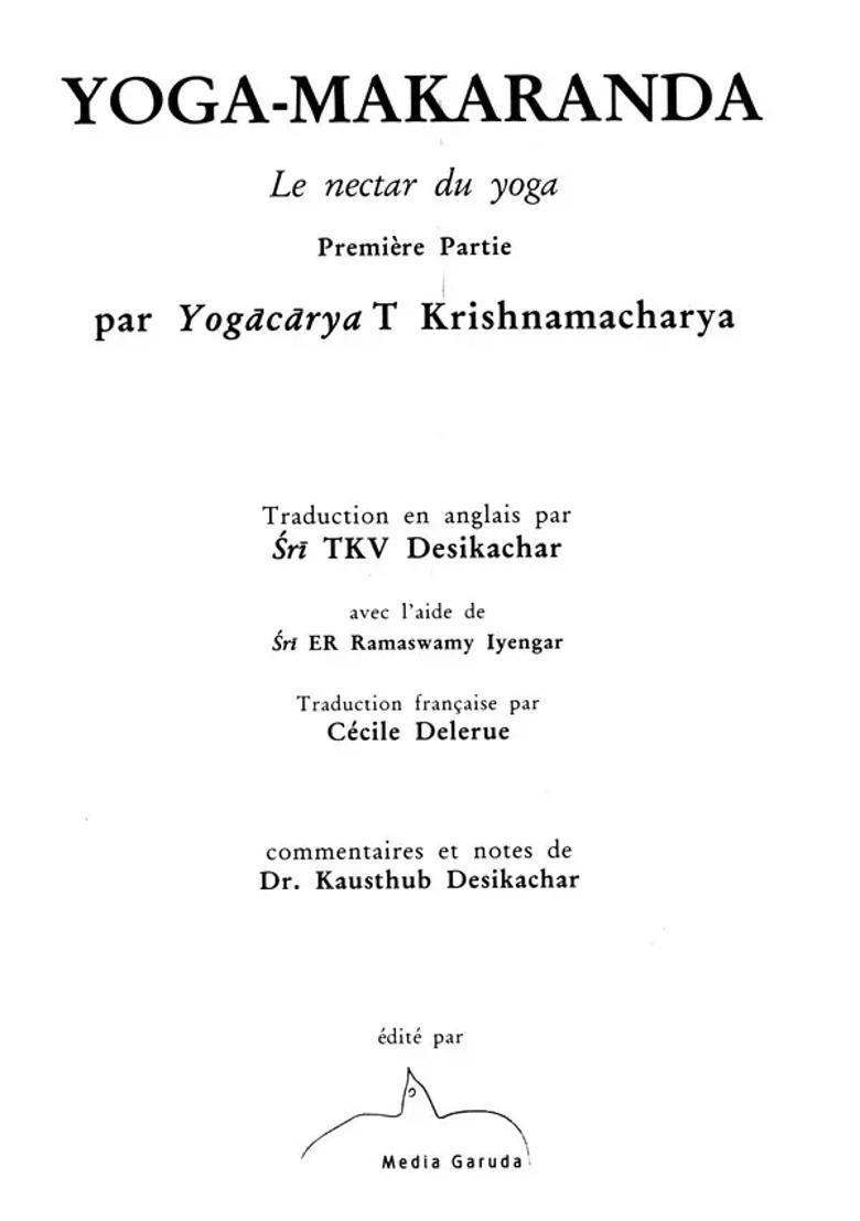 Yoga Makaranda French Only - Indya