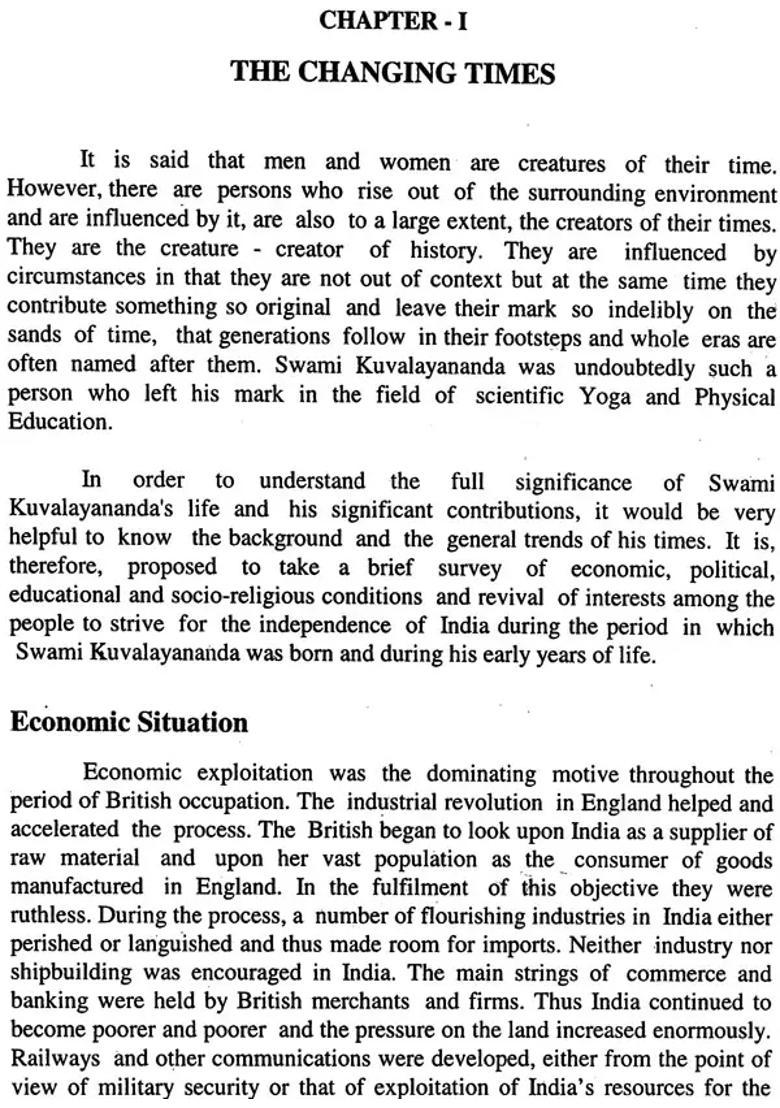 Swami Kuvalayananda A Pioneer Of Scientific Yoga And Indian Physical Eduction - Indya