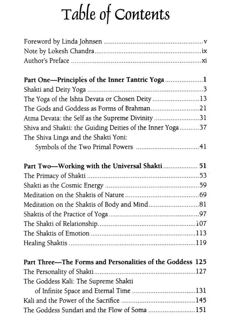 Inner Tantric Yoga Working With The Universal Shakti Secrets Of Mantras Deities And Meditation - Indya