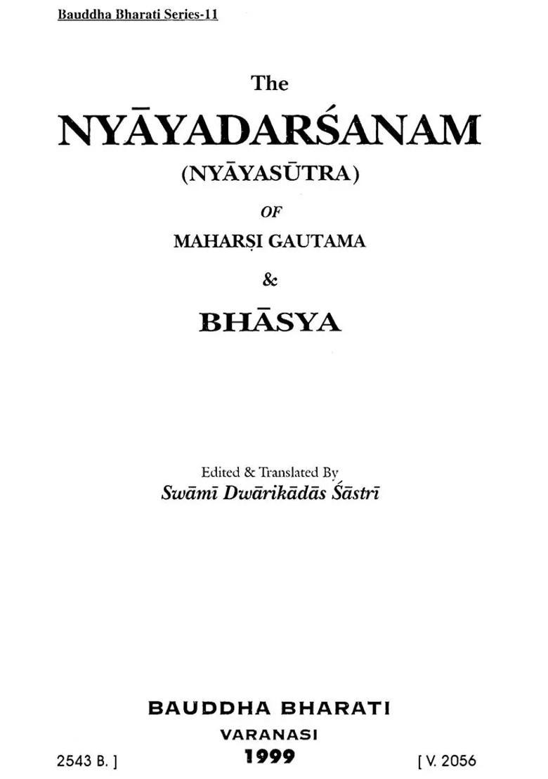 The Nyaya Darsanam Nyayasutra - Indya