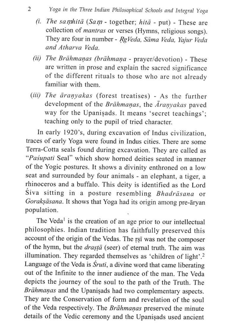 Yoga In The Three Indian Philosophical Schools And Integral Yoga - Indya