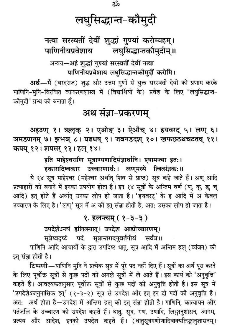 Sanskrit Grammar And Laghu Siddhanta Kaumudi - Indya