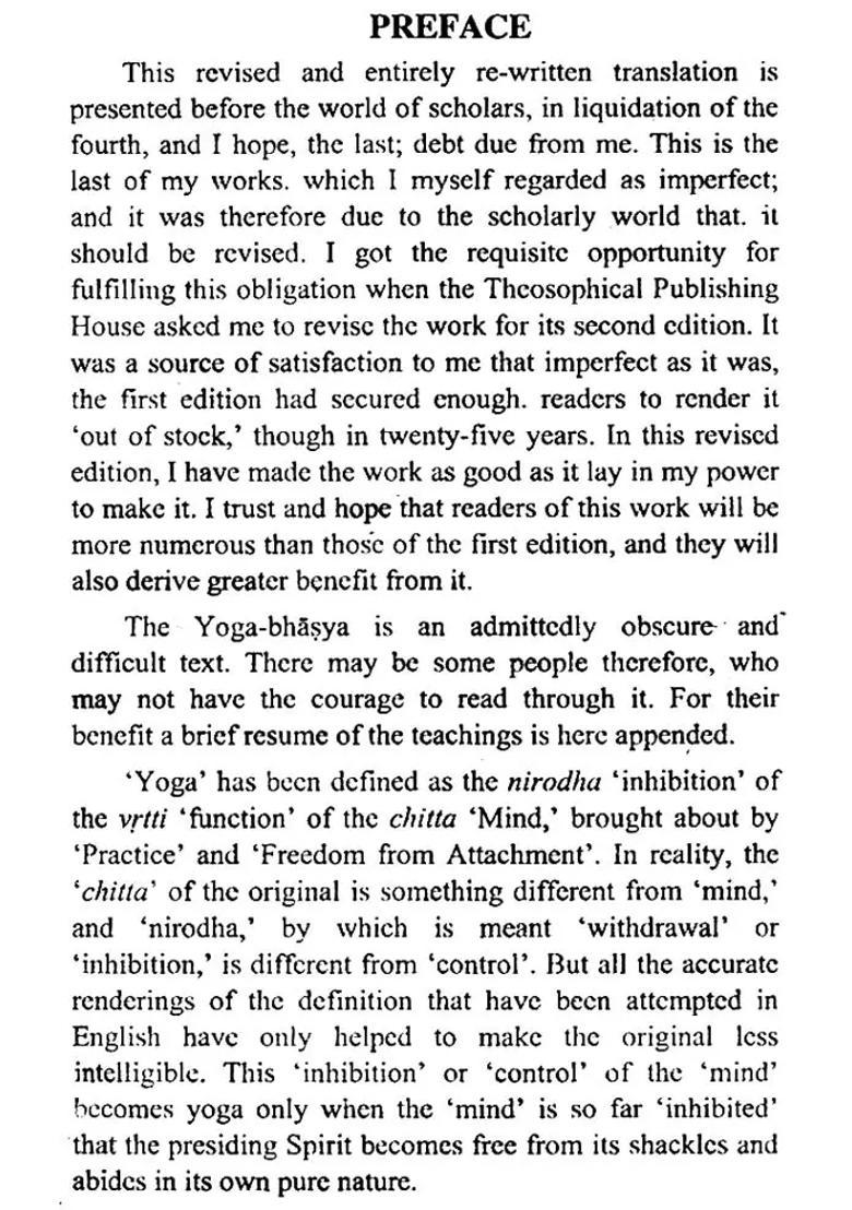 The Yoga Sutra Of Patanjali With Original Sanskrit Text Of Vyasabhasya English Translation Notes From Tattvavaisaradi Of Vachaspatimisra And Other Commentaries - Indya