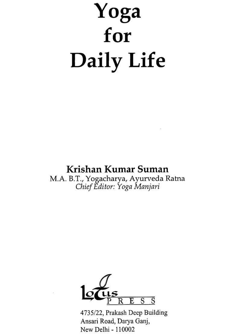 Yoga For Daily Life - Indya