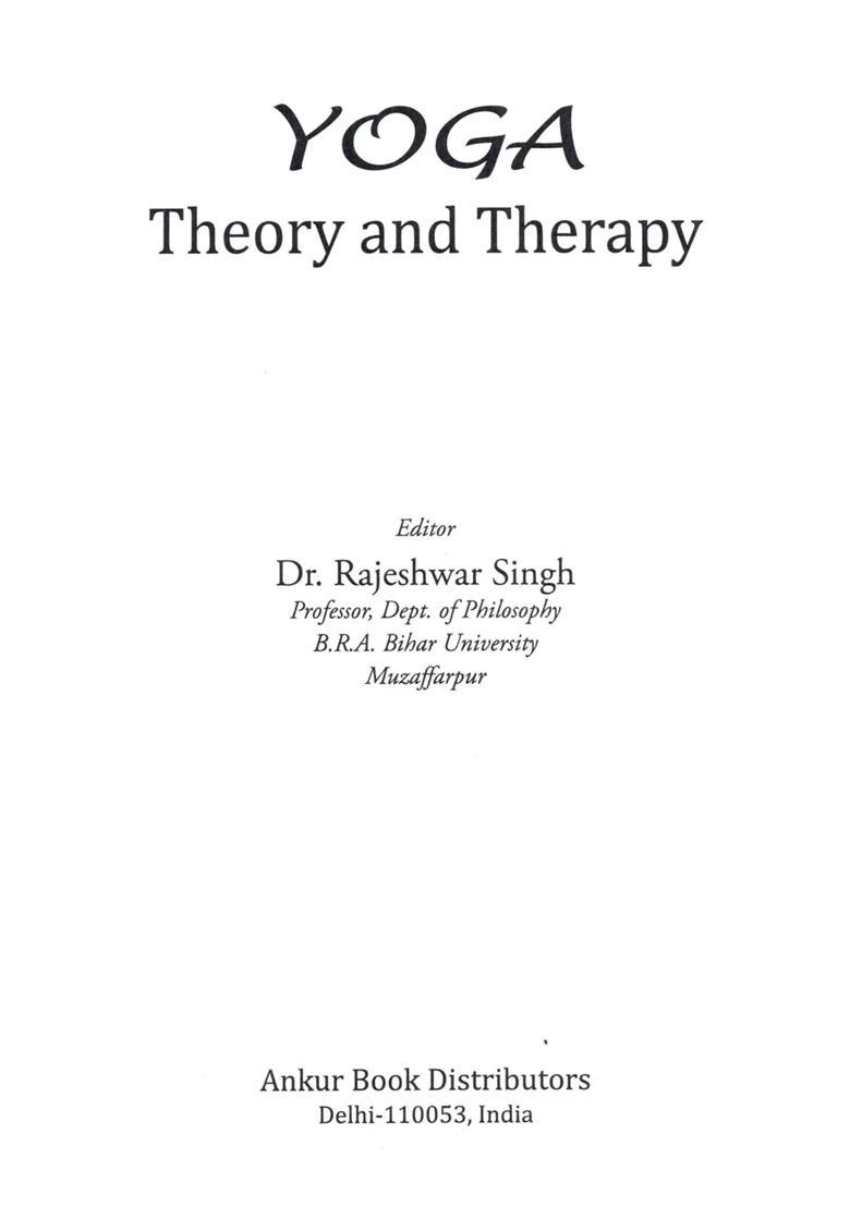 Yoga Theory And Therapy - Indya