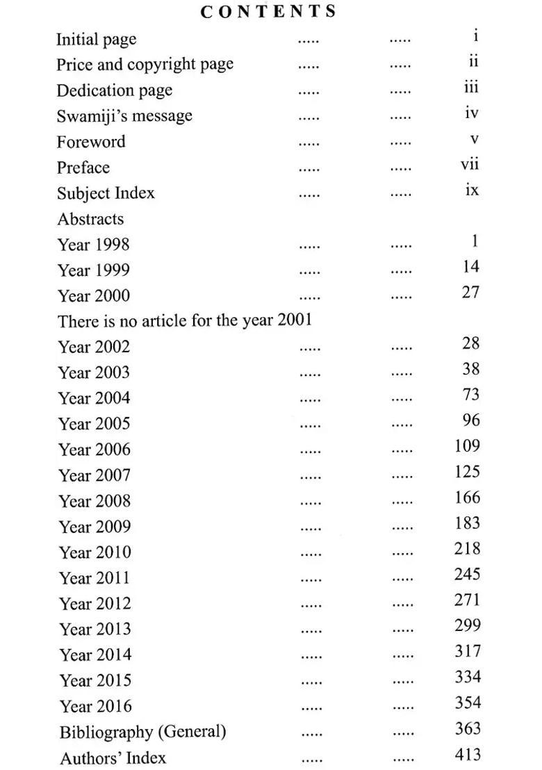 Abstracts And Bibliography Of Articles On Yoga From Kaivalyadham Part Iii - Indya