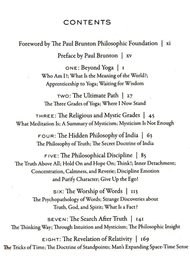 The Hidden Teaching Beyond Yoga The Path To Selfrealization And Philosophic Insight - Indya
