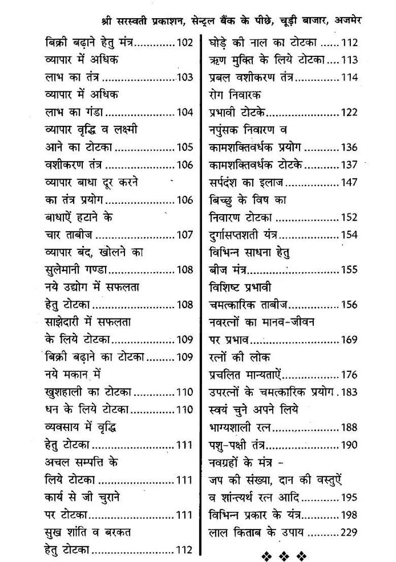 Tantra Mantra Yantra Evam Totkon Ki Vichitra Pustak - Indya