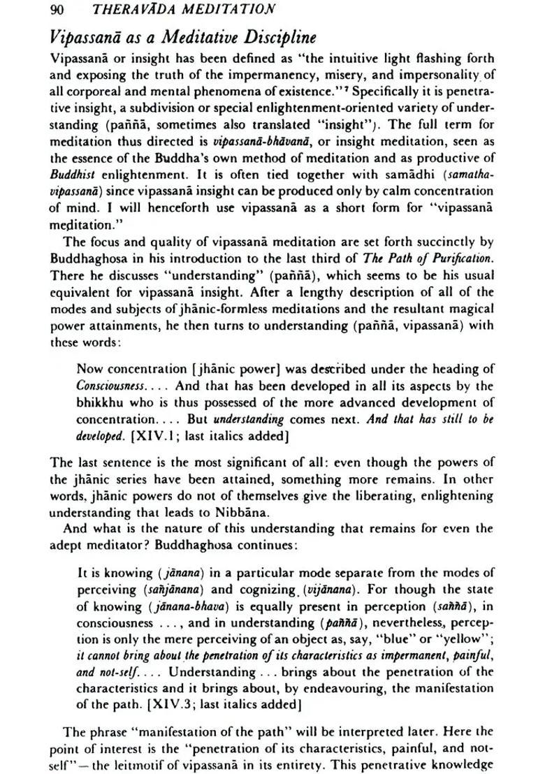 Theravada Meditation The Buddhist Transformation Of Yoga - Indya