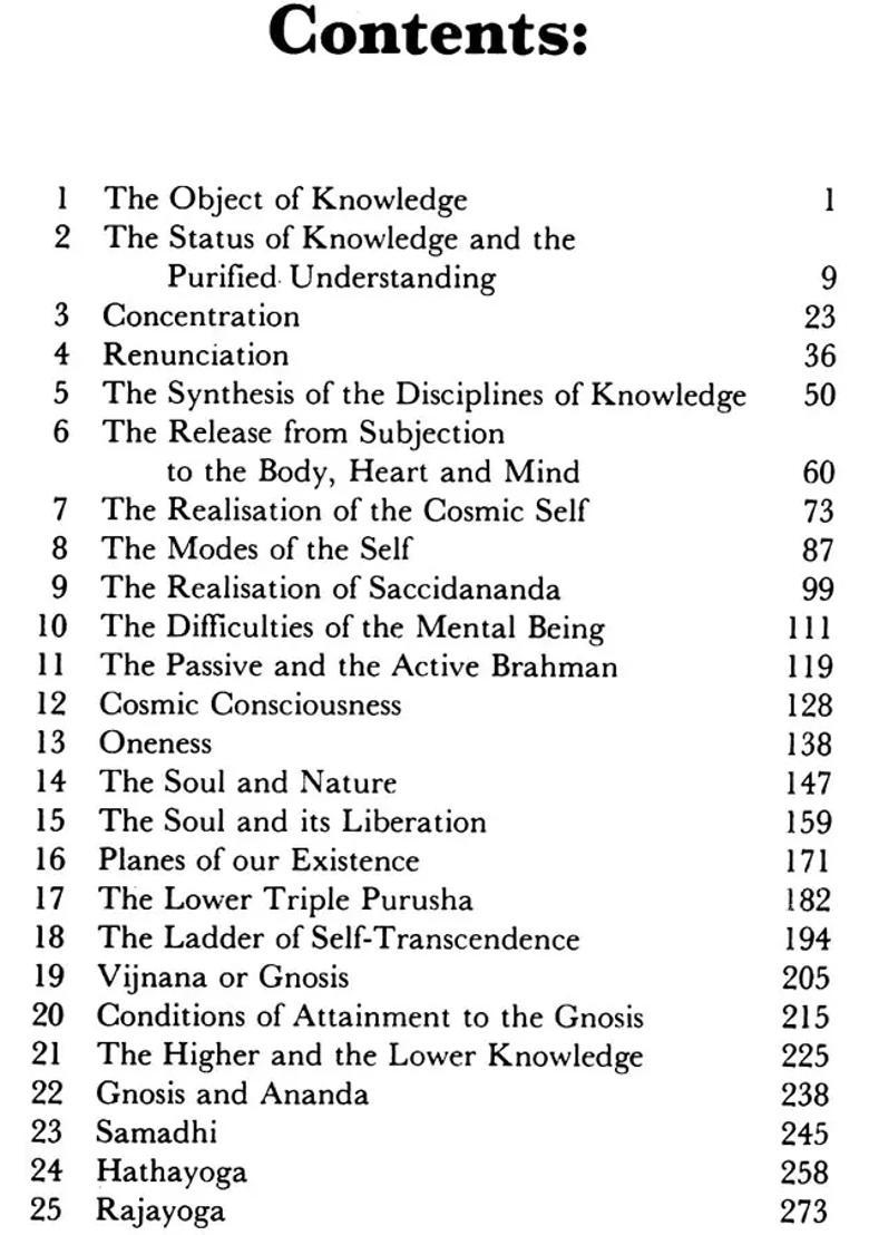 The Yoga Of Knowledge Based On Sri Aurobindos Synthesis Of Yoga - Indya