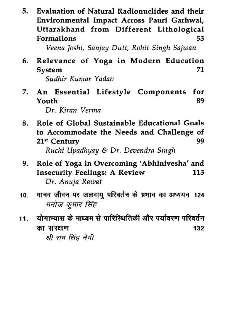 Holistic Connections A Multidisciplinary Approach To Yogic Science Education And Climate Change - Indya