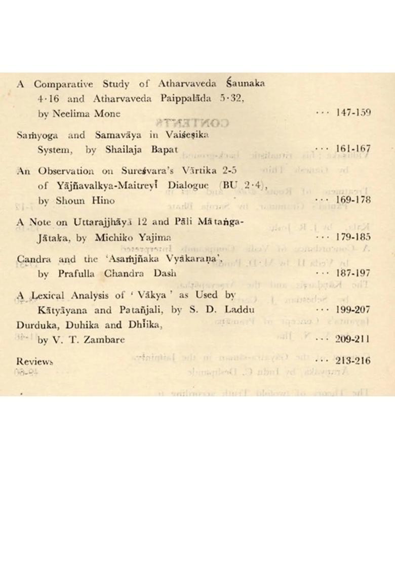 Cass Studies Number Including Articles On Female Divinities Visavis Matrimonial Rites And Samadhi In Patanjali Yoga Sutras An Old And Rare Book - Indya
