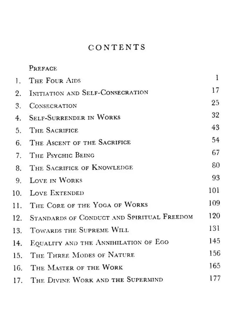 The Yoga Of Works Based On Sri Aurobindos Synthesis Of Yoga - Indya