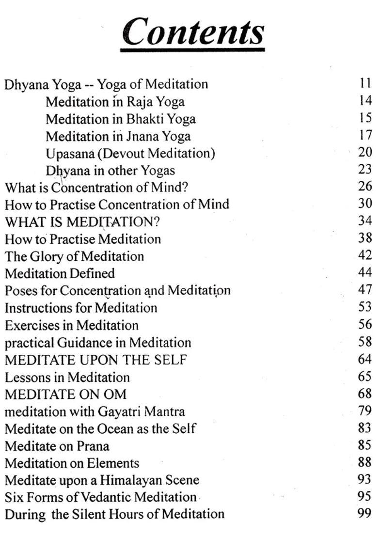 Concentration And Meditation - Indya