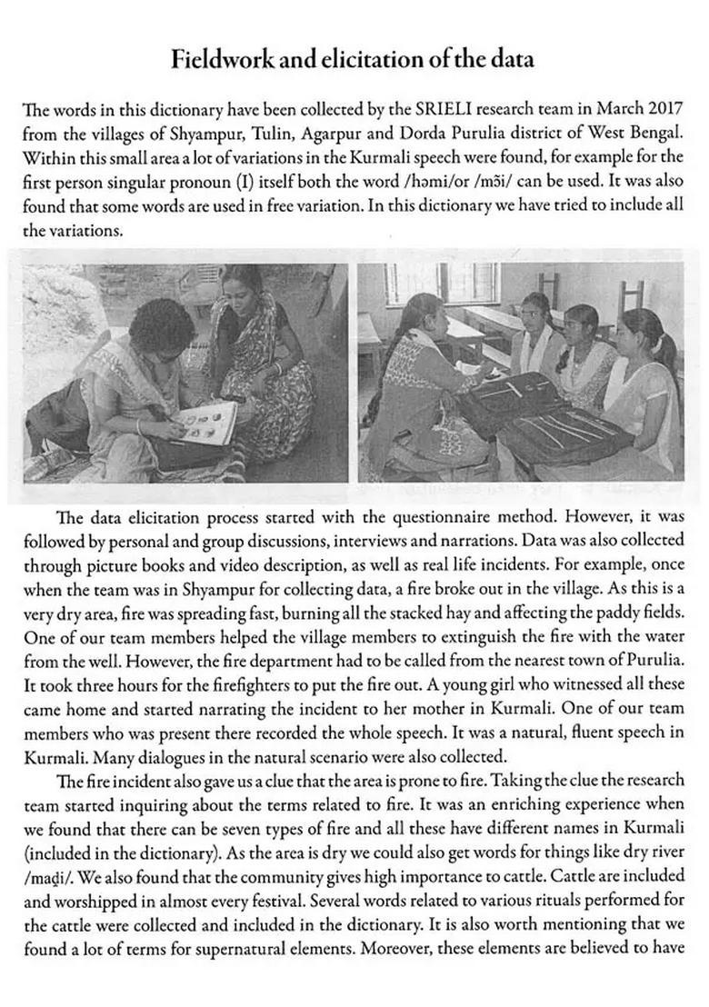 Dictionary Of The Kurmali Language Banglakurmalienglishhindi - Indya