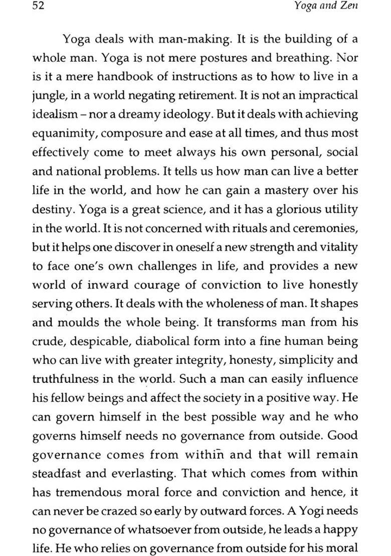 Yoga And Zen A Monograph - Indya