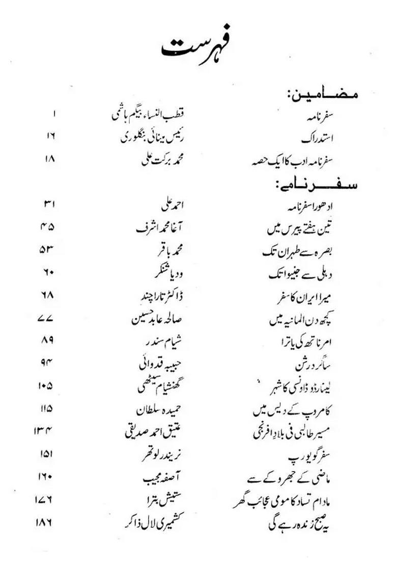 Ajkal Aur Safarnama Urdu - Indya