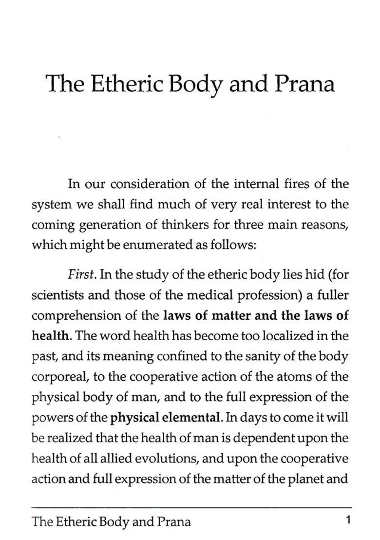 The Etheric Body And Prana - Indya