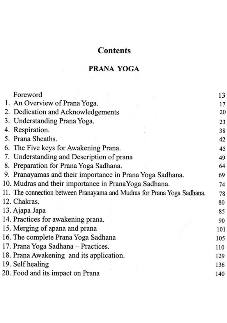 Prana Yoga A Shastra On Understanding Prana Guidelines For Self Healing Through Prana Maintaining Healthy Prana Through The Prana Yoga Sadhana - Indya