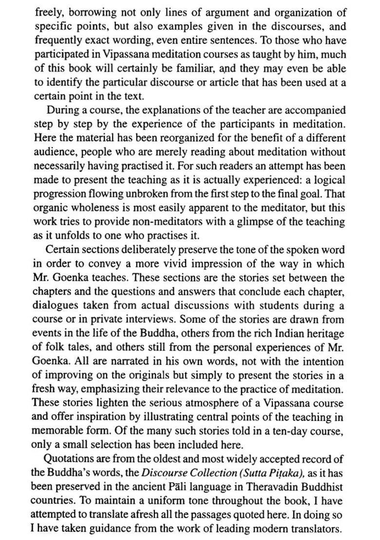 Vipassana Meditation The Art Of Living As Taught By S N Goenka - Indya