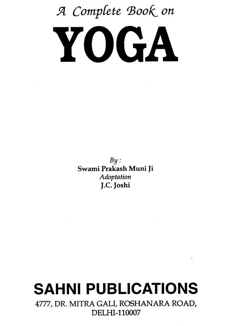 A Complete Book On Yoga - Indya