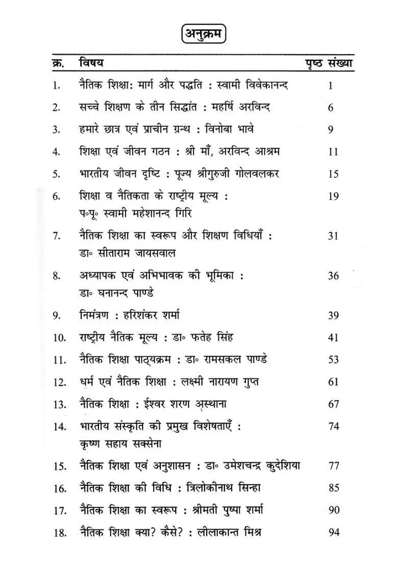 Moral Education - Indya