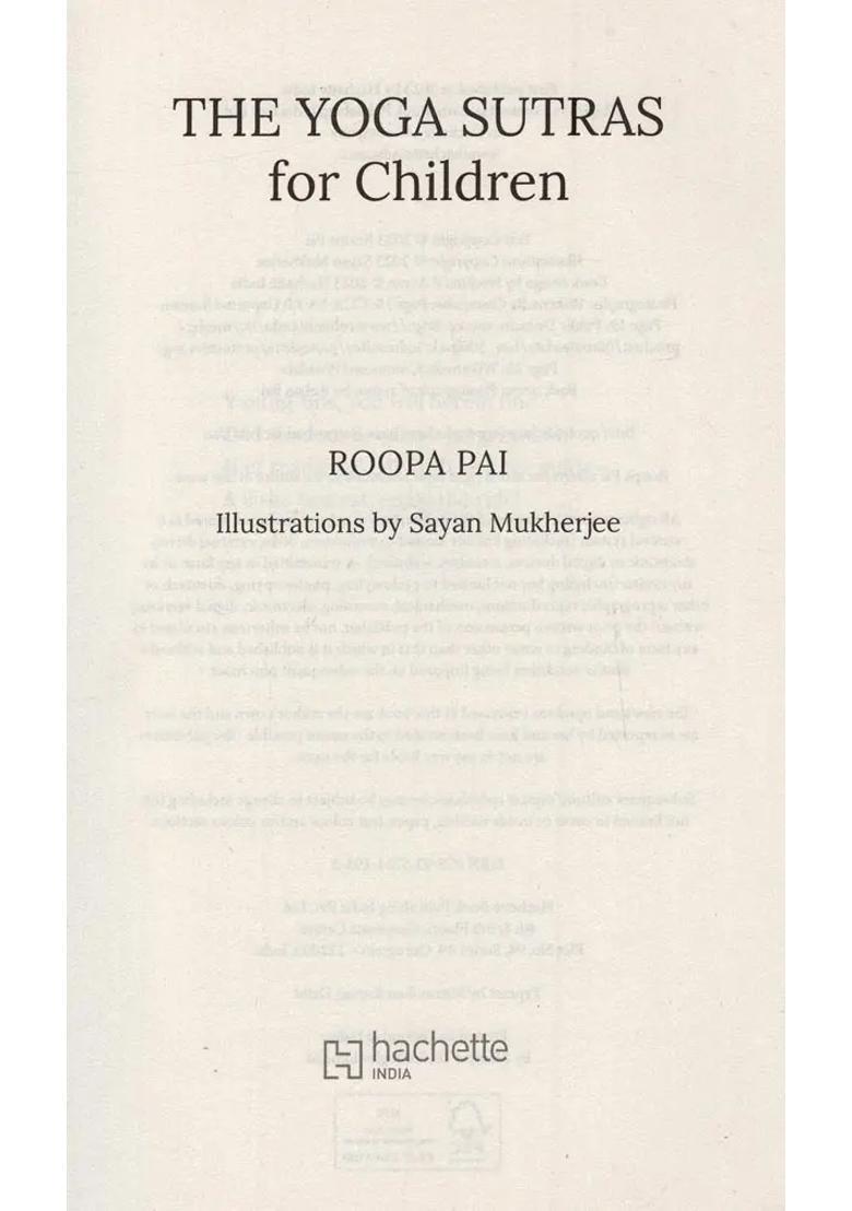 The Yoga Sutras For Children - Indya