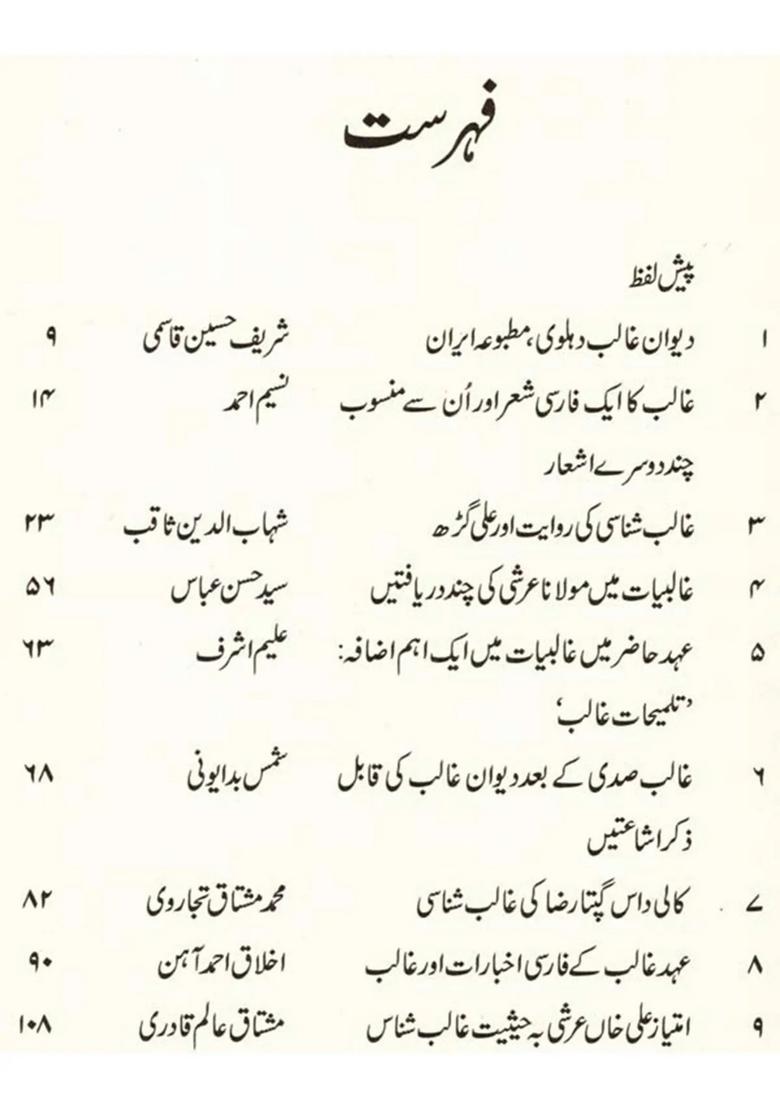 Ghalibiyat Ke Ek Sau Pachas Saal Urdu - Indya