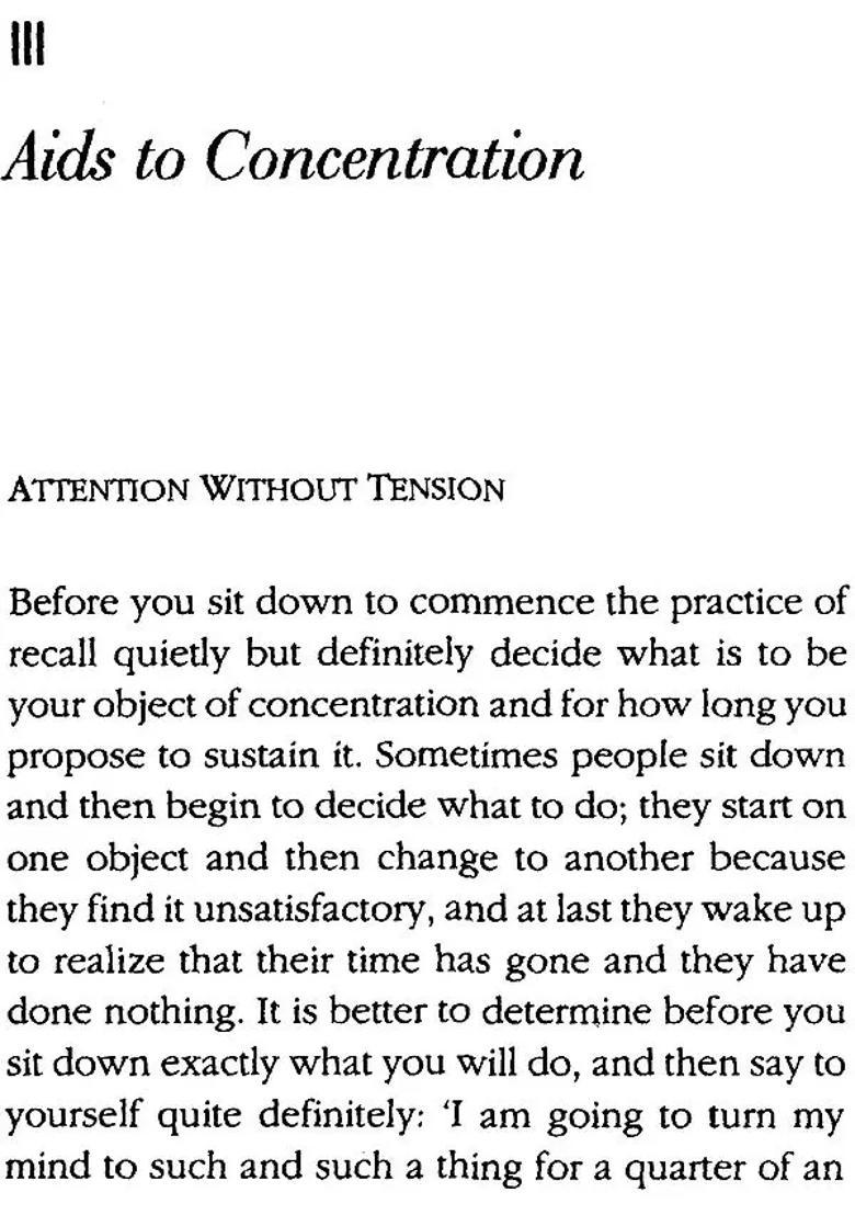 Concentration A Practical Course With A Supplement On Meditation - Indya