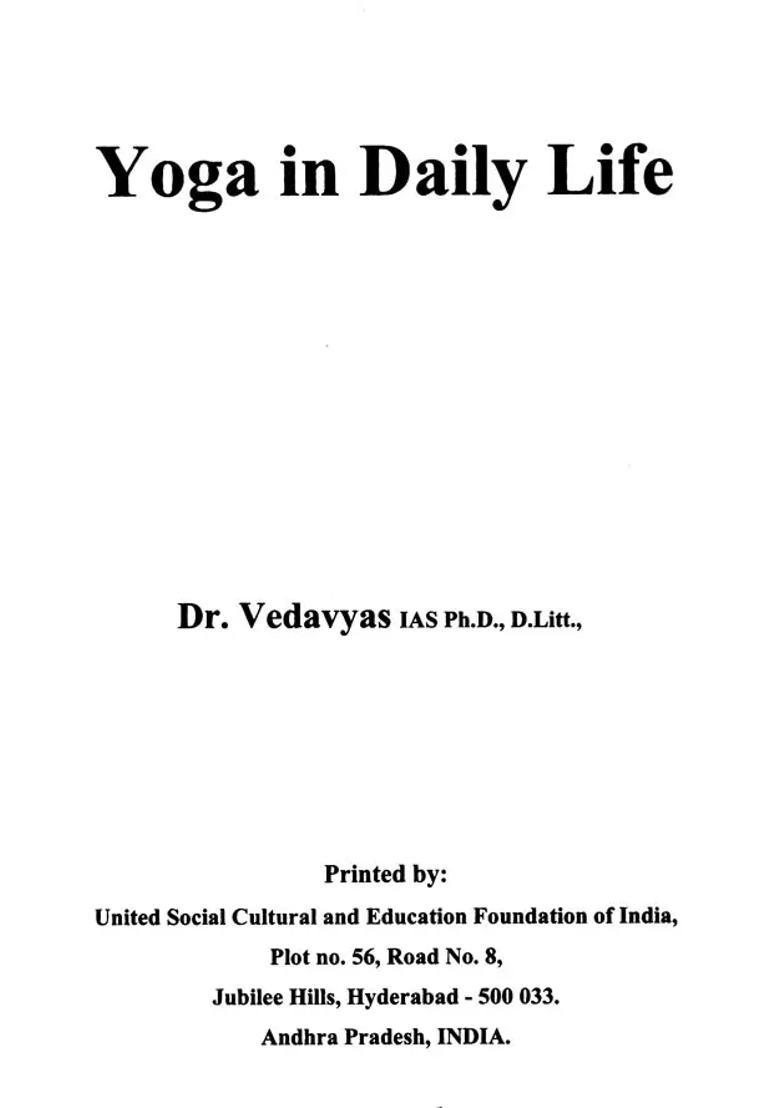 Yoga In Daily Life - Indya