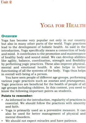Yoga A Healthy Way Of Living Upper Primary Stage
