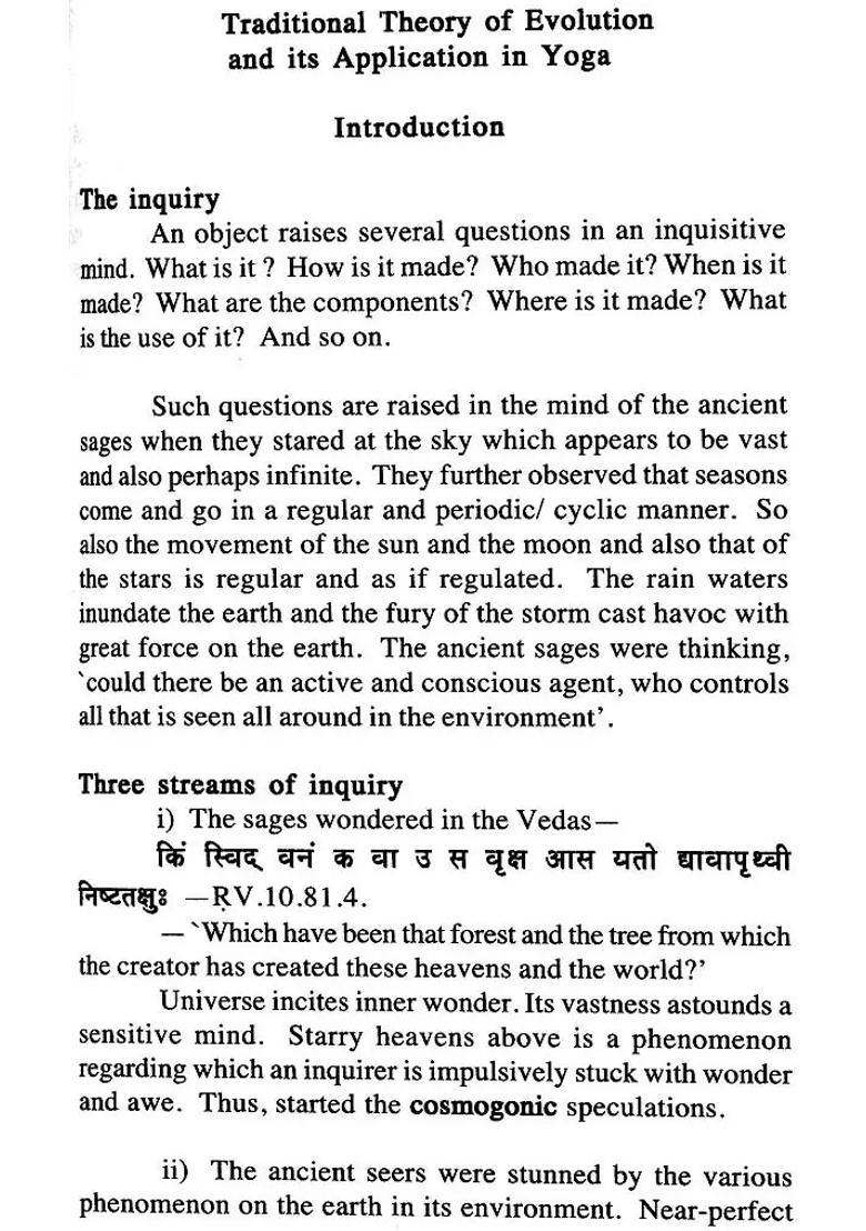 Traditional Theory Of Evolution And Its Application In Yoga - Indya