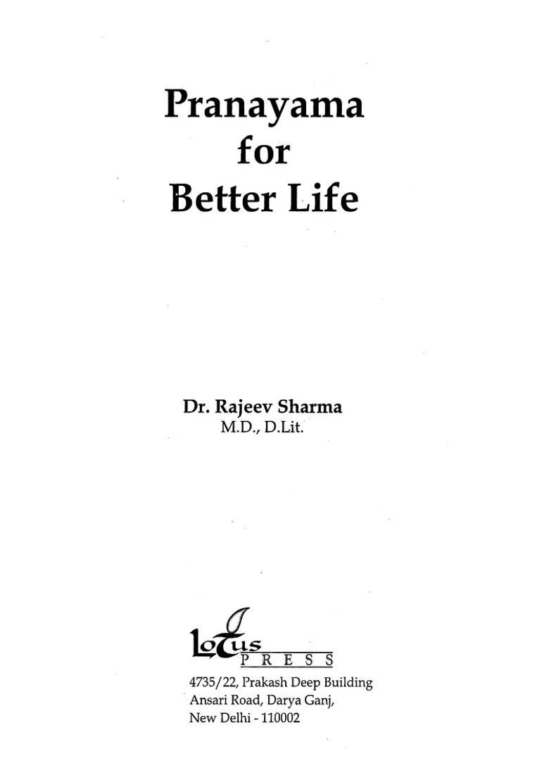 Pranayama For Better Life - Indya