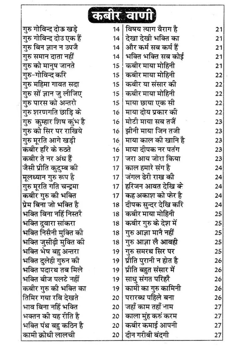 Kabir Dohavali And Bodh Battisa With Simple Hindi Meanings - Indya