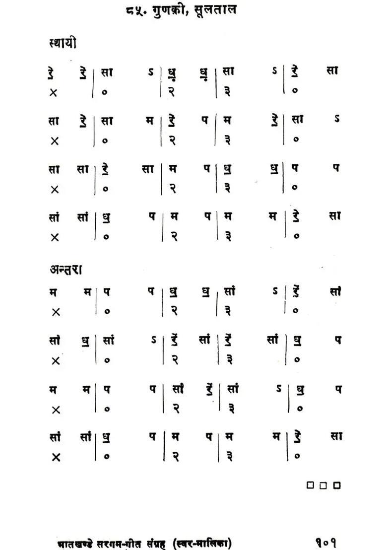 Bhatkhandes Sargam Geet Sangraha - Indya