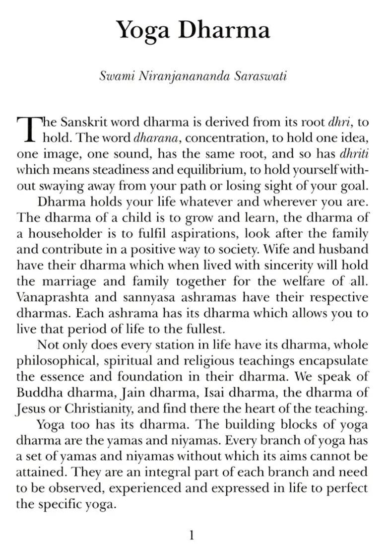Yoga Dharma Yoga Lifestyle Yamas And Niyamas The Nd Chapter - Indya