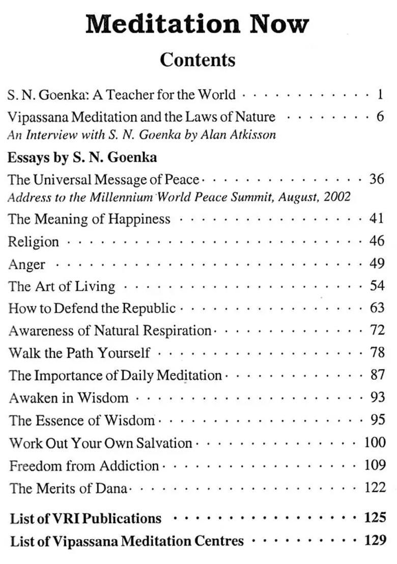 Meditation Now Inner Peace Through Inner Wisdom - Indya