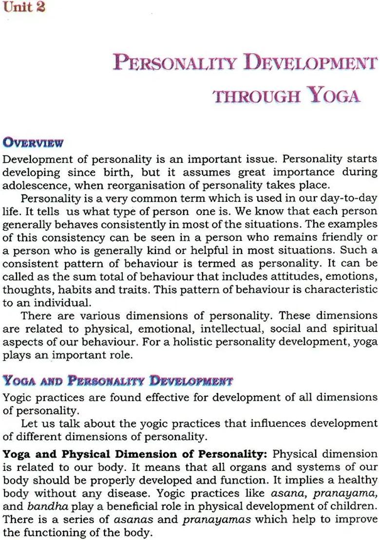 Yoga A Healthy Way Of Living Secondary Stage - Indya