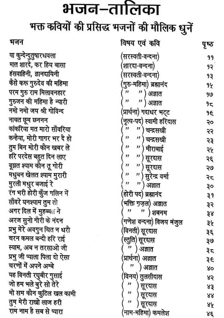 Bhajan Sangeet Sudha With Notations - Indya